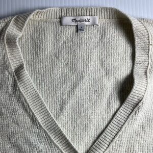 Madewell  women’s V-Neck Sweater in Cream